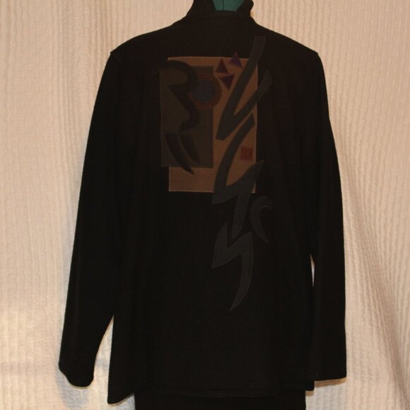 VTG Beppa Wool Coat with applique designs circa 1980's - Picture 6 of 10